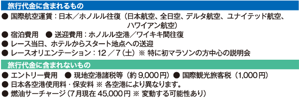 旅行代金に含まれるもの_含まれないもの